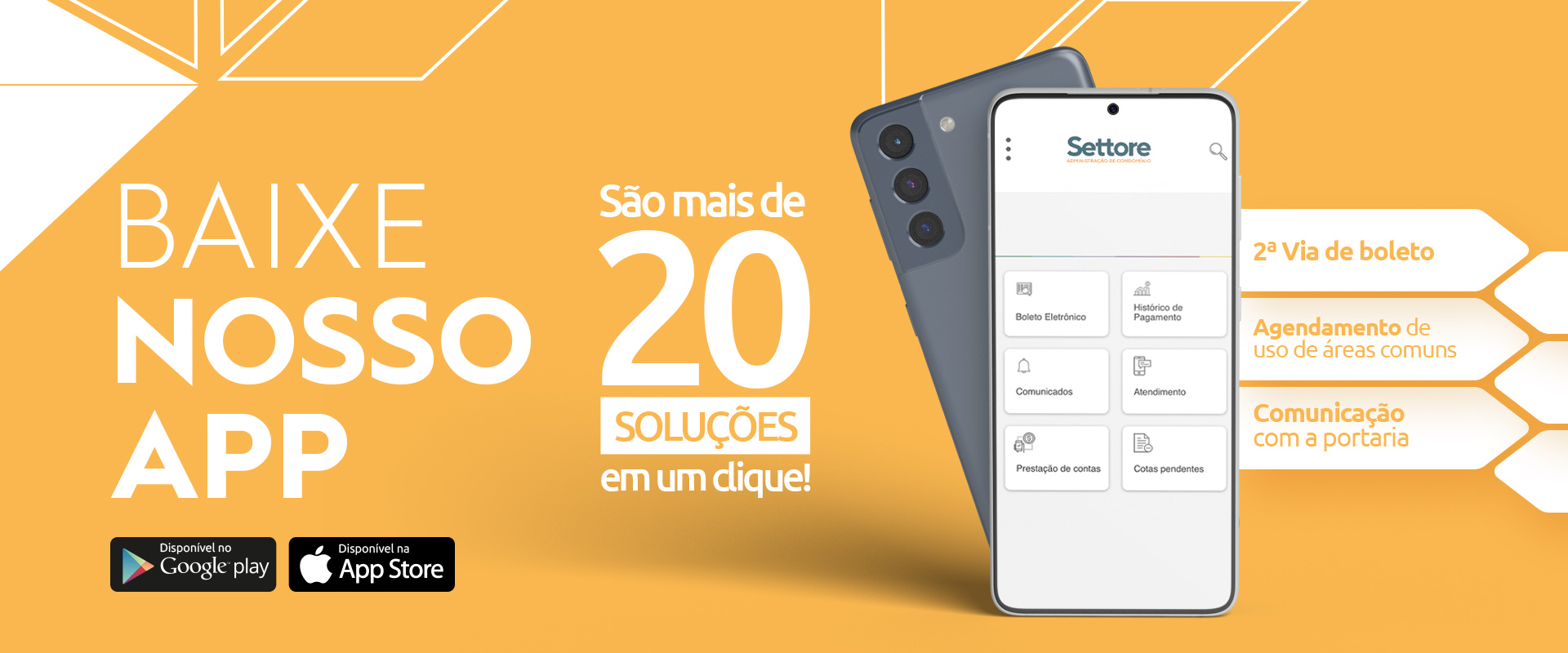 Baixe nosso aplicativo Settore